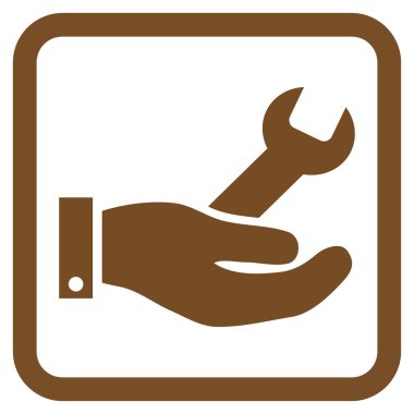 Onarım hizmeti düz vektör simgesi