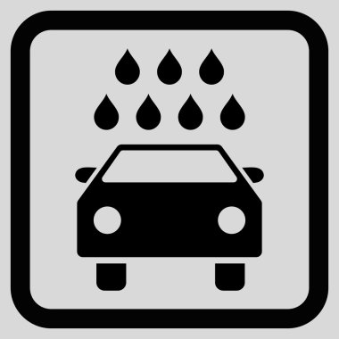 Araba duş düz vektör simgesi