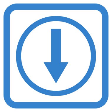 Rownded ok düz vektör simgesi