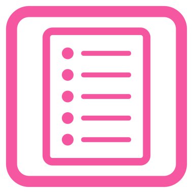 Liste sayfa düz vektör simgesi