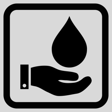 Su hizmet düz vektör simgesi