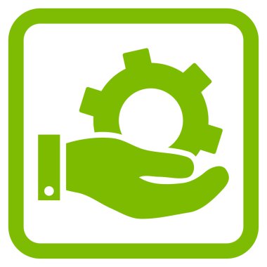 Hizmet düz vektör simgesi