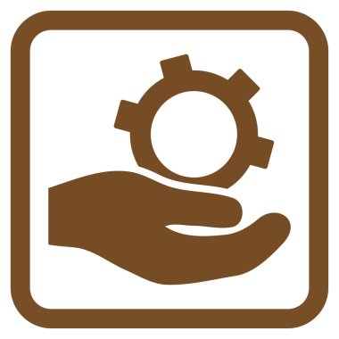 Mühendislik hizmet düz vektör simgesi