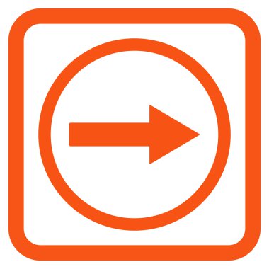 Sağ yuvarlak ok düz vektör simgesi