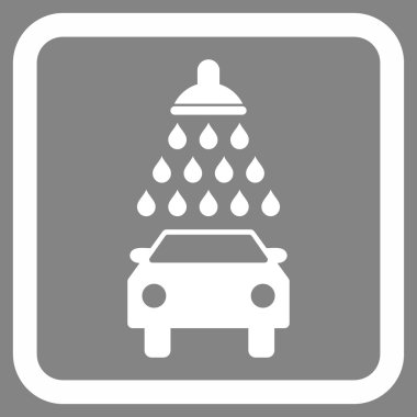 Araba duş düz vektör simgesi