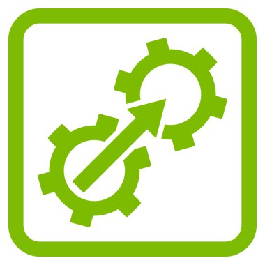 Dişli Tümleştirme düz vektör simgesi