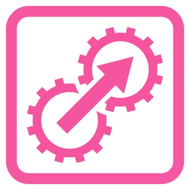 Dişli Tümleştirme düz vektör simgesi