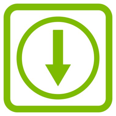 Rownded ok düz vektör simgesi