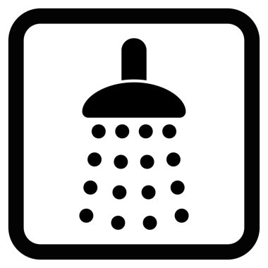 Duş düz vektör simgesi