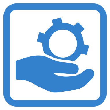 Mühendislik hizmet düz vektör simgesi