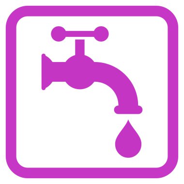 Su musluk düz vektör simgesi