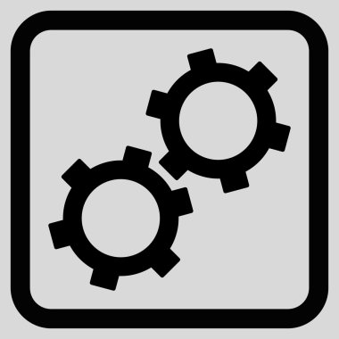 dişliler düz vektör simgesi