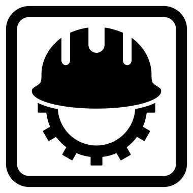 Geliştirme işçisi düz vektör simgesi