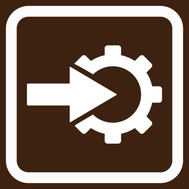 COG Tümleştirme düz vektör simgesi