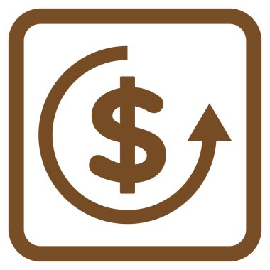 Düz vektör simge iade