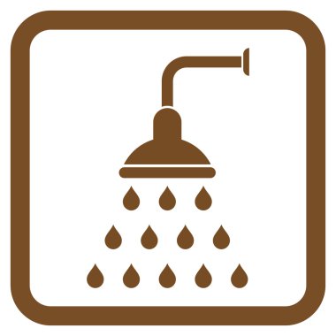 Duş düz vektör simgesi