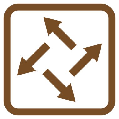 Santrifüj oklar düz vektör simgesi