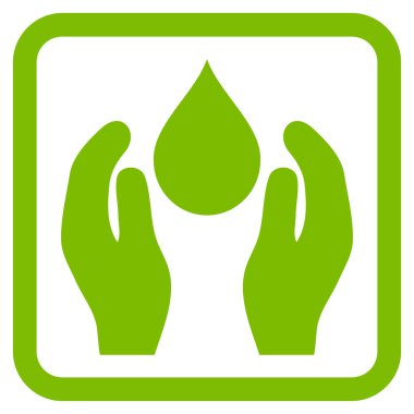 Su bakımı düz vektör simgesi