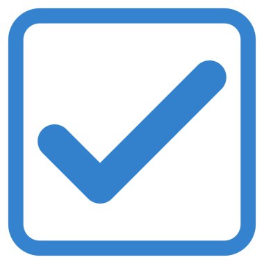 Tamam düz vektör simgesi