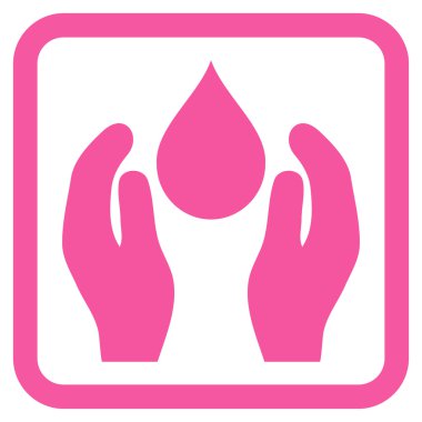 Su bakımı düz vektör simgesi