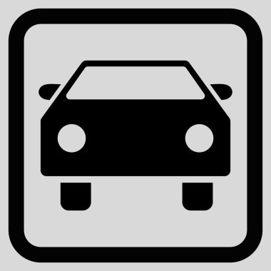 Otomobil Düz Vektör Simgesi