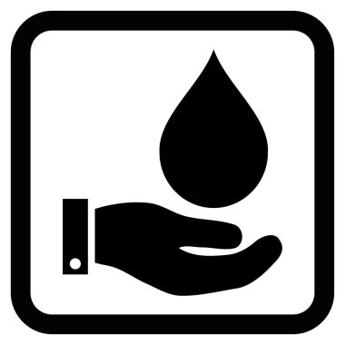 Su hizmet düz vektör simgesi