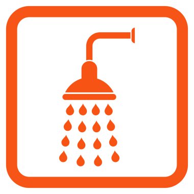 Duş düz vektör simgesi