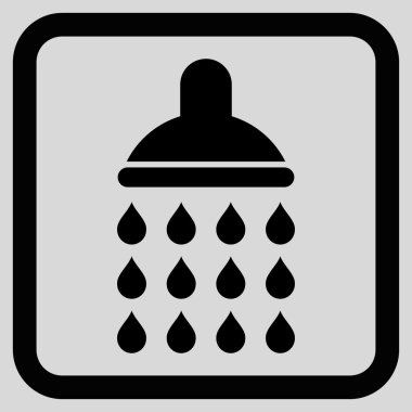 Duş düz vektör simgesi