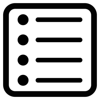 Öğeleri düz vektör simgesi