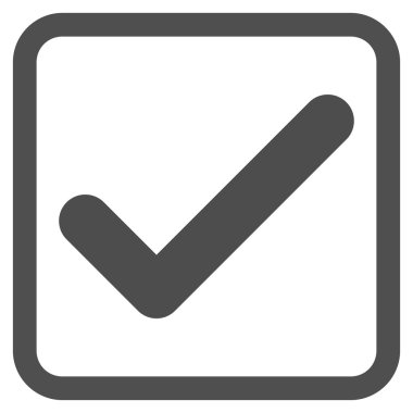 Tamam düz vektör simgesi