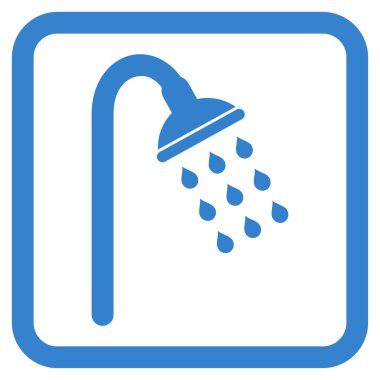 Duş düz vektör simgesi