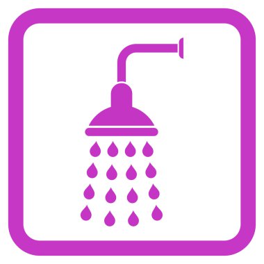 Duş düz vektör simgesi