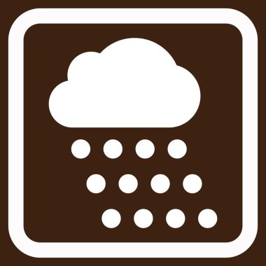 Yağmur bulutu düz vektör simgesi