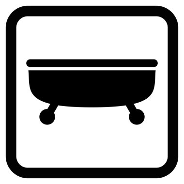 Küvet Düz Vektör Simgesi