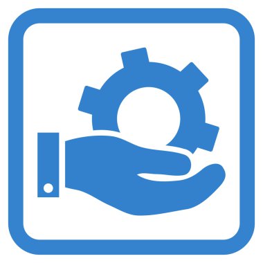 Hizmet düz vektör simgesi