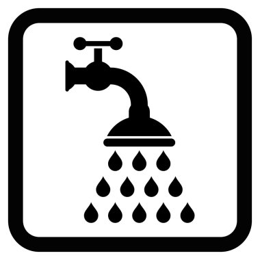 Duş musluk düz vektör simgesi