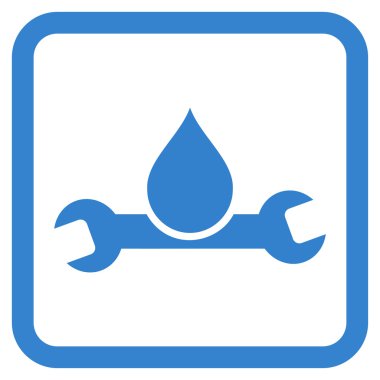 Sıhhi tesisat düz vektör simgesi