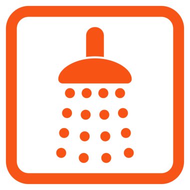 Duş düz vektör simgesi