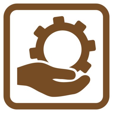 Hizmet düz vektör simgesi