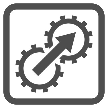 Dişli Tümleştirme düz vektör simgesi