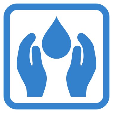 Su bakımı düz vektör simgesi