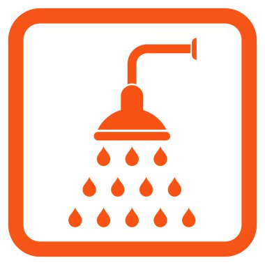 Duş düz vektör simgesi