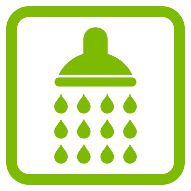 Duş düz vektör simgesi