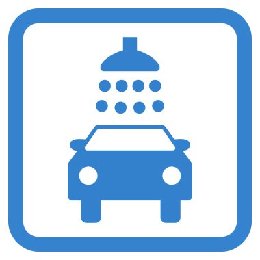 Araba duş düz vektör simgesi