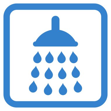 Duş düz vektör simgesi