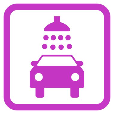 Araba duş düz vektör simgesi