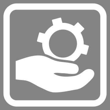 Mühendislik hizmet düz vektör simgesi