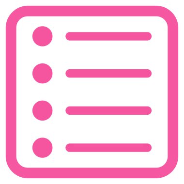 Öğeleri düz vektör simgesi