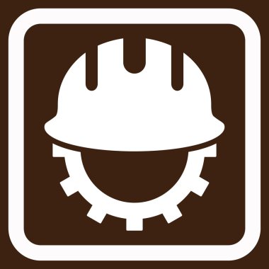 Geliştirme işçisi düz vektör simgesi