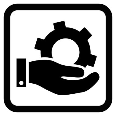 Hizmet düz vektör simgesi